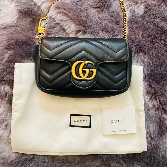 Gucci Handbags - Gucci Supermini Matelassé Leather Shoulder Bag